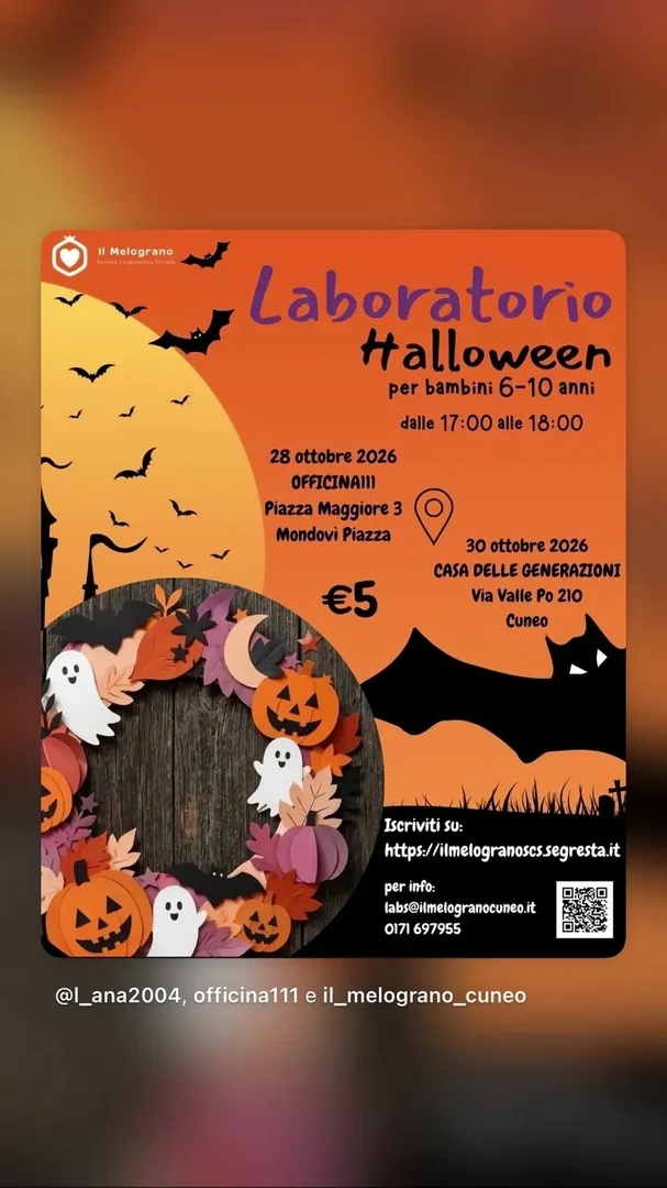 Locandina Laboratorio Halloween - Il Melograno
