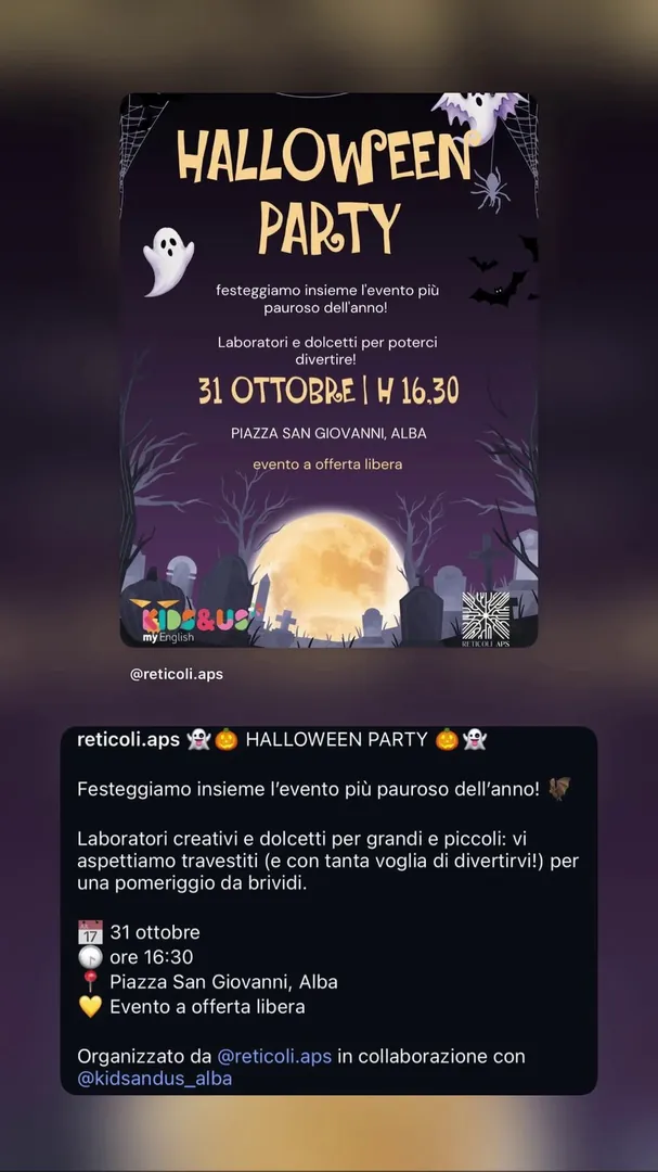 Locandina Halloween Party - Reticoli APS