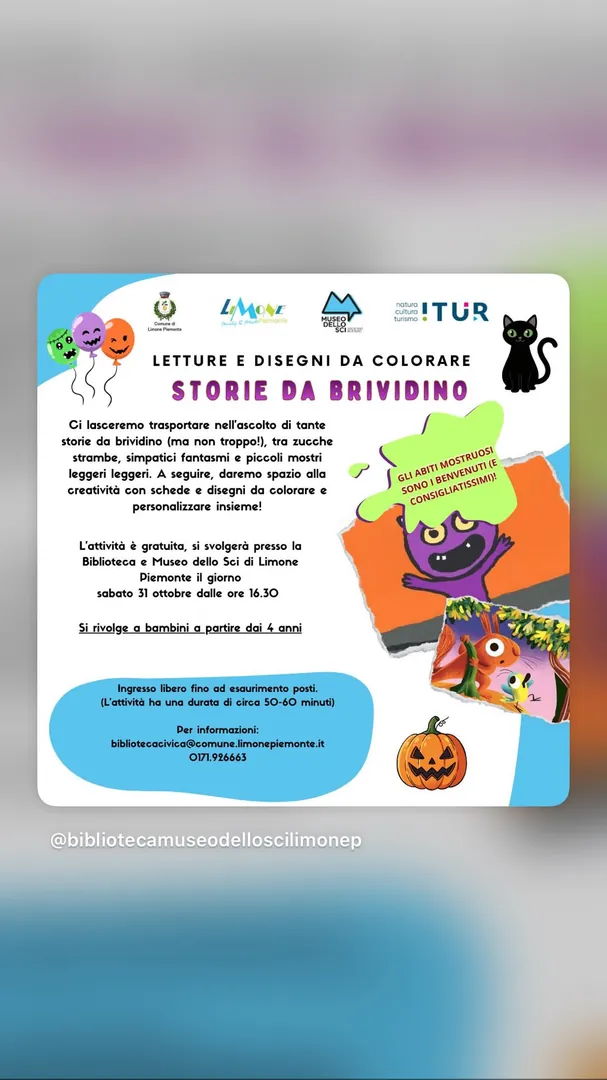 Locandina Storie da Brividino - Letture e Disegni da Colorare