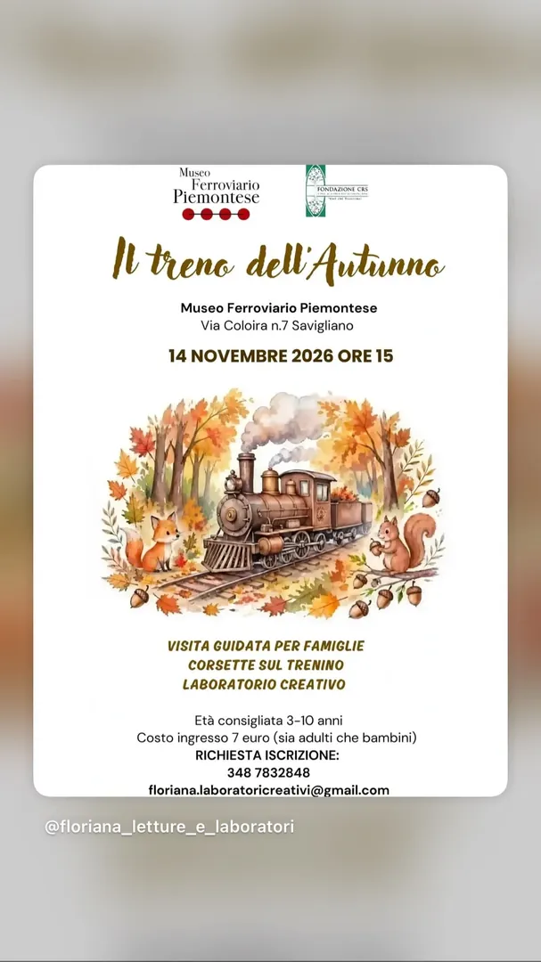 Locandina Il treno dell'Autunno - Museo Ferroviario Piemontese