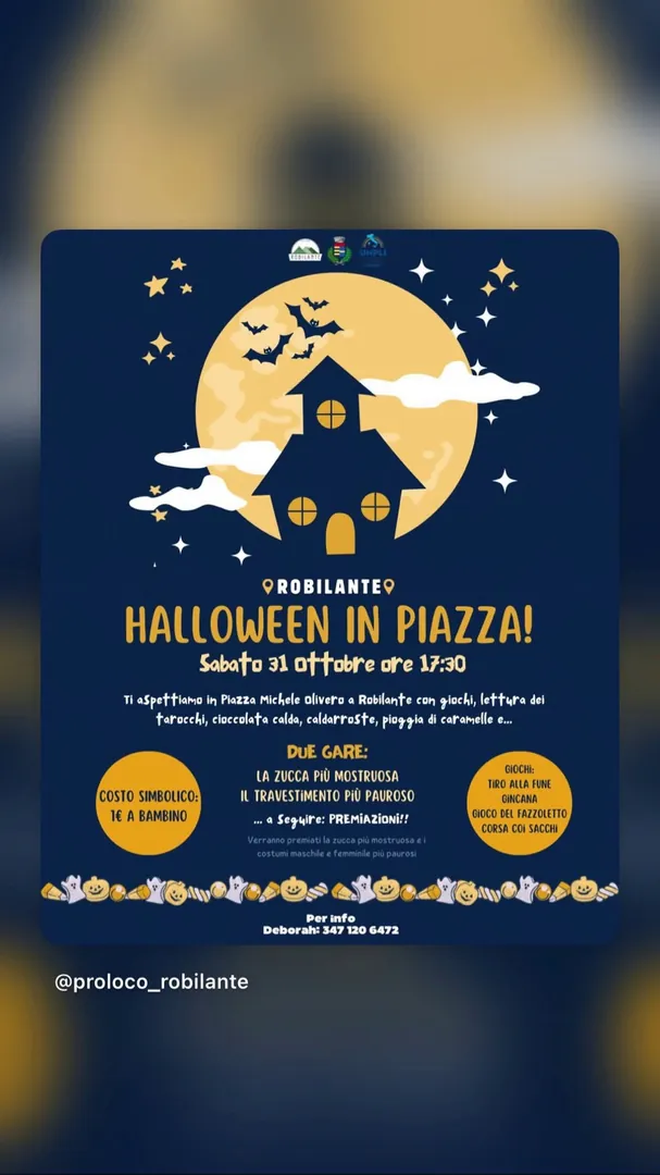 Locandina Halloween in Piazza! - Pro Loco Robilante