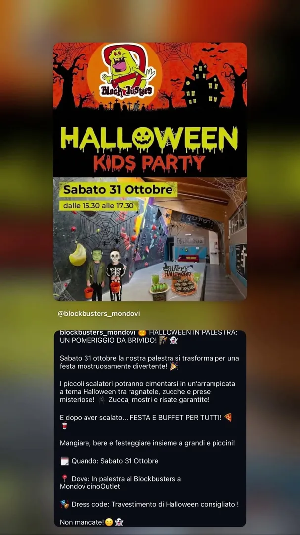 Locandina Halloween Kids Party - Blockbusters Mondovì