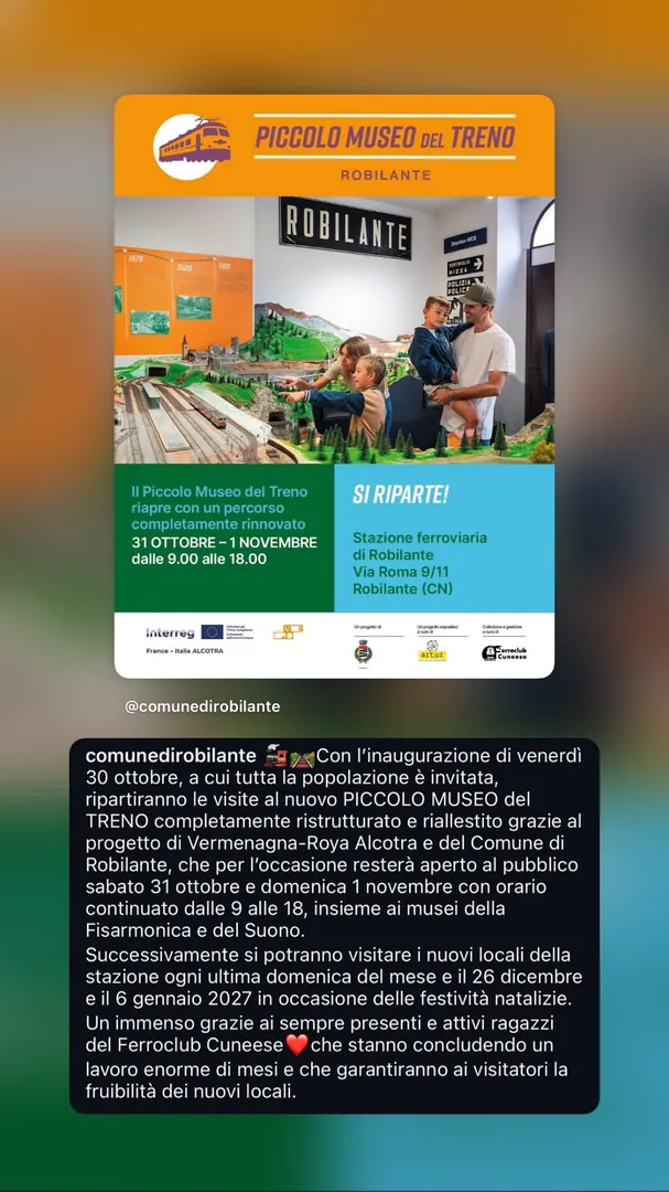 Locandina Piccolo Museo del Treno - Riapertura