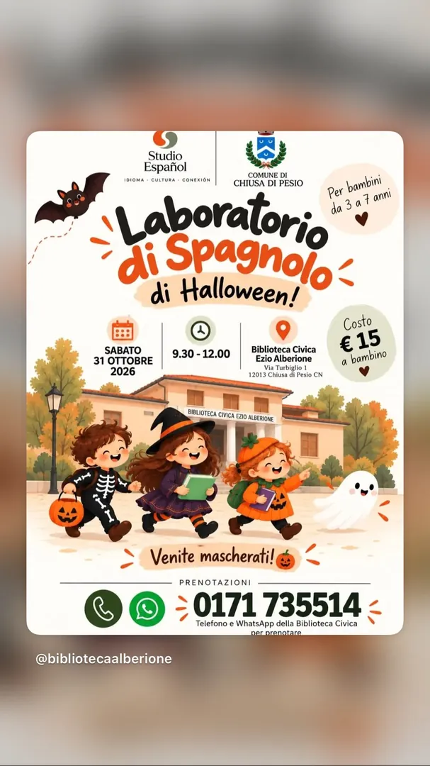 Locandina Laboratorio di Spagnolo di Halloween! - Studio Español