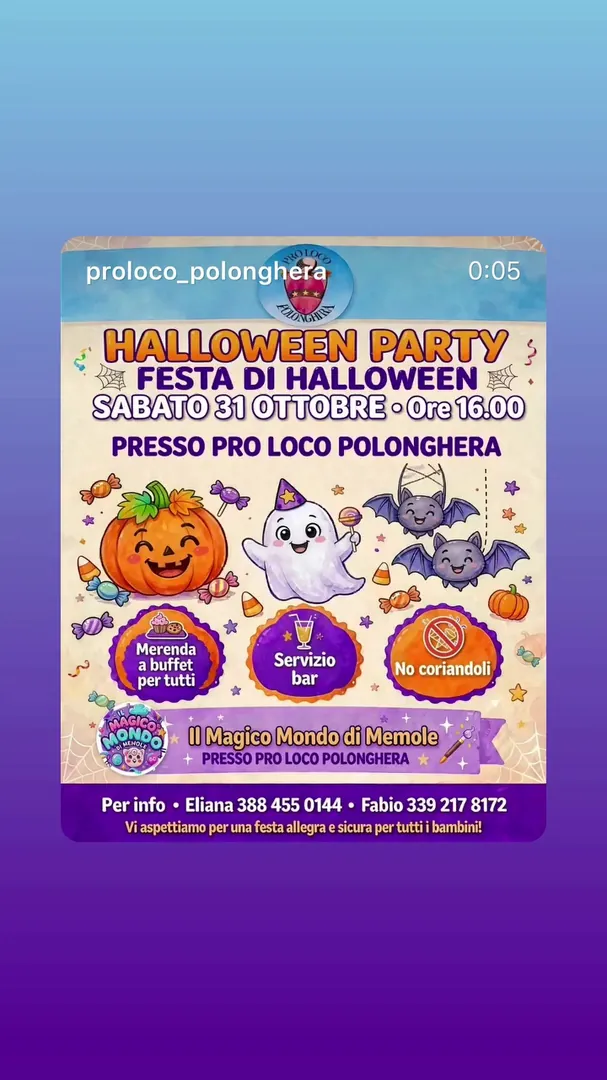 Locandina Halloween Party - Pro Loco Polonghera