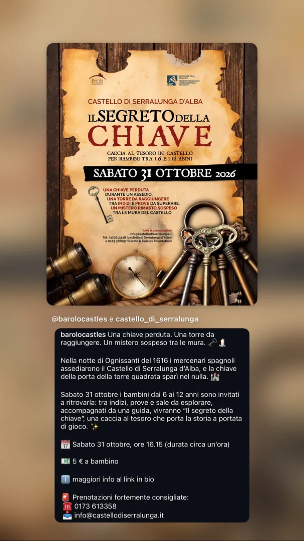 Locandina Il Segreto della Chiave - Caccia al Tesoro in Castello