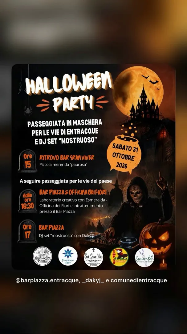 Locandina Halloween Party Entracque 2026