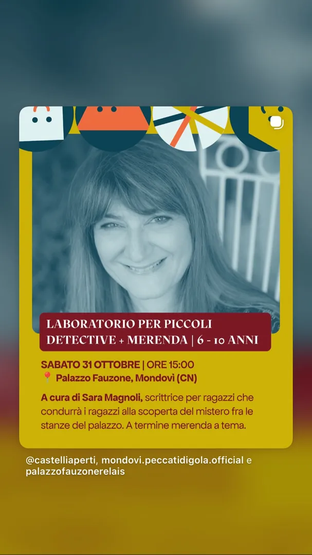 Locandina Laboratorio per Piccoli Detective + Merenda