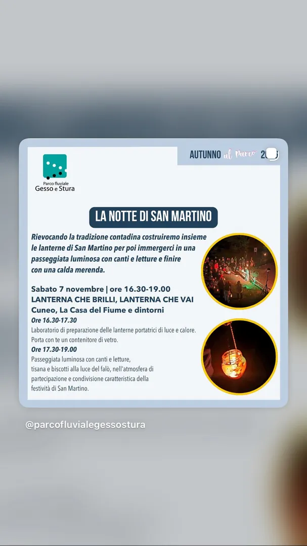Locandina Lanterna che Brilli, Lanterna che Vai - Parco Fluviale Gesso e Stura