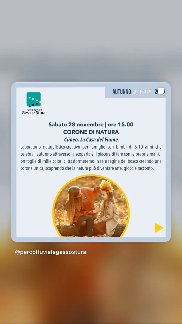 Locandina Corone di Natura - Parco Fluviale Gesso e Stura