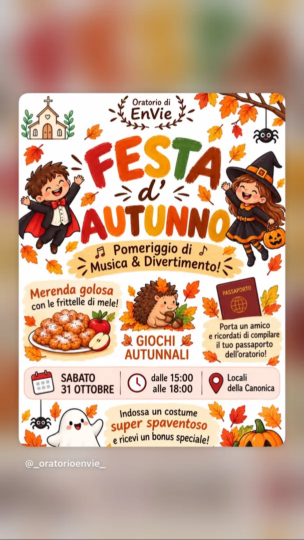 Locandina Festa d'Autunno - Oratorio di EnVie