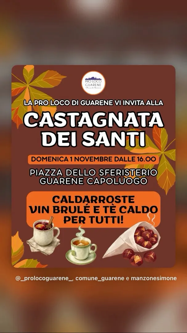 Locandina Castagnata dei Santi - Pro Loco Guarene