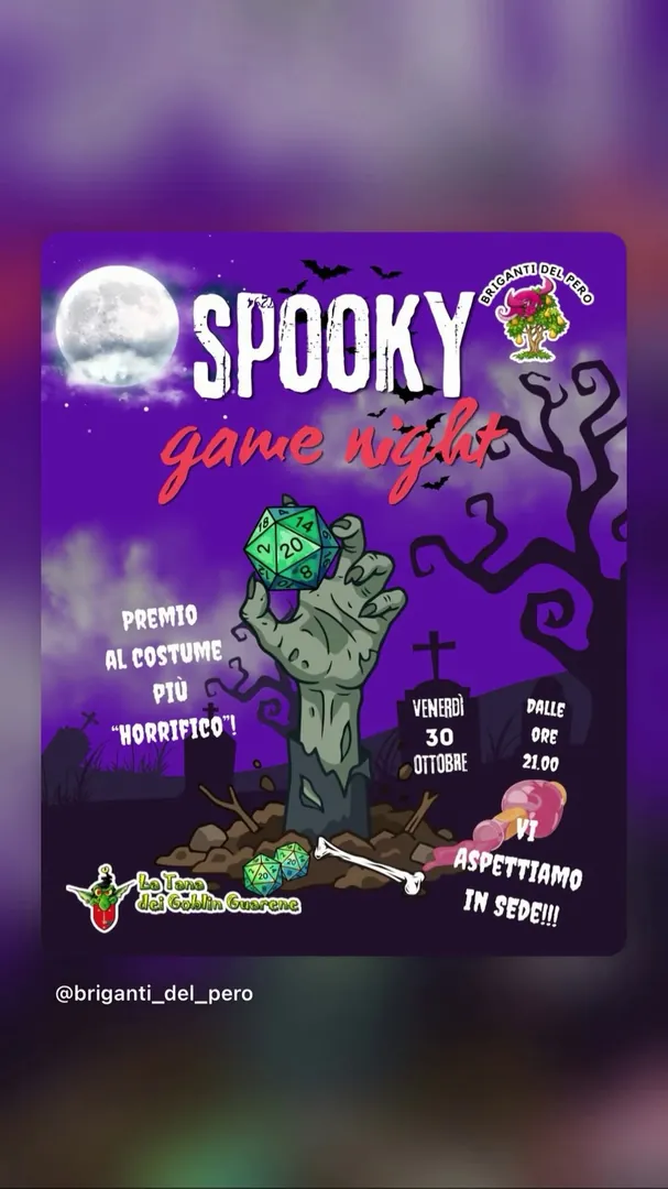 Locandina Spooky Game Night - La Tana dei Goblin Guarene
