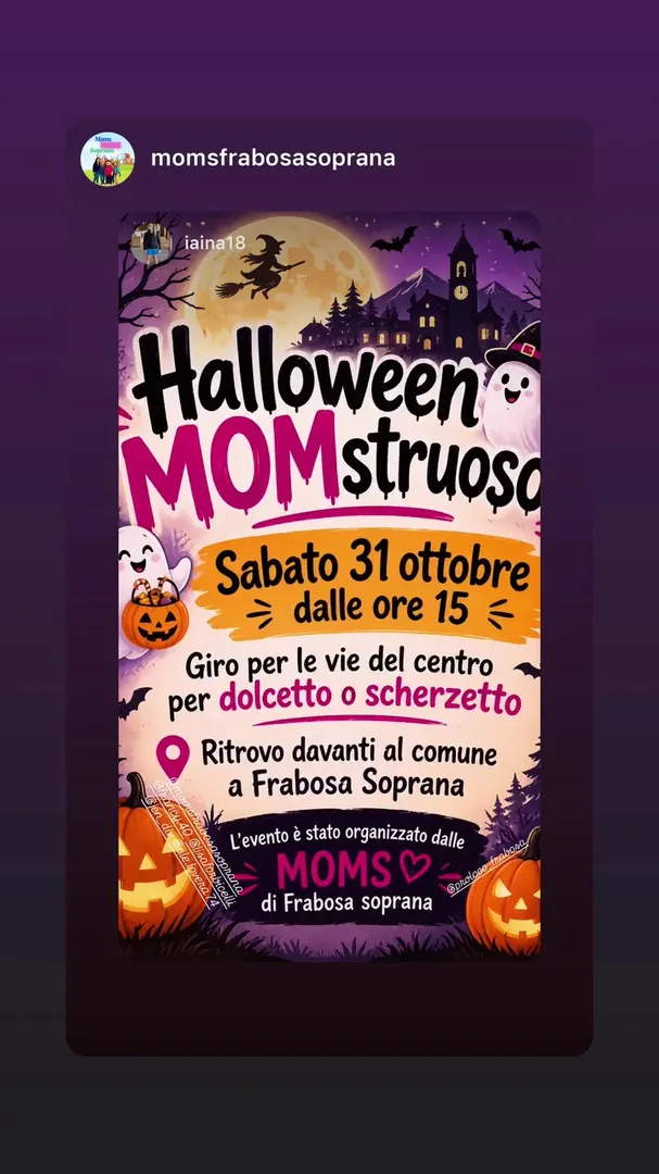Locandina Halloween MOMstruoso - MOMS di Frabosa Soprana