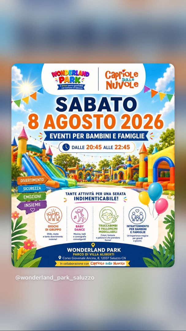 Locandina Eventi per Bambini e Famiglie - Wonderland Park