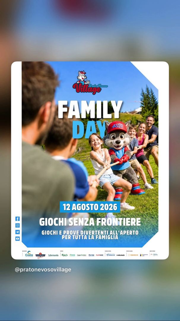 Locandina Family Day - Giochi Senza Frontiere - Prato Nevoso Village