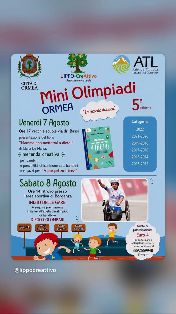 Locandina Mini Olimpiadi Ormea 5a edizione