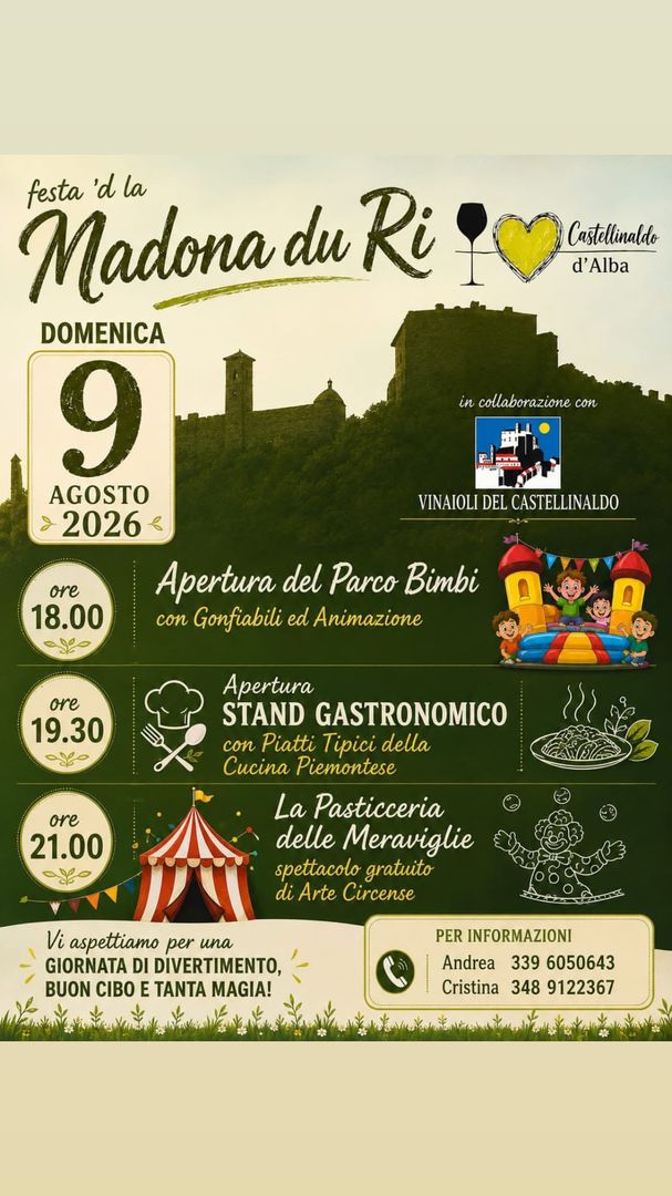 Locandina Festa 'd la Madona du Ri