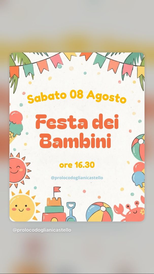 Locandina Festa dei Bambini - Pro Loco Dogliani Castello