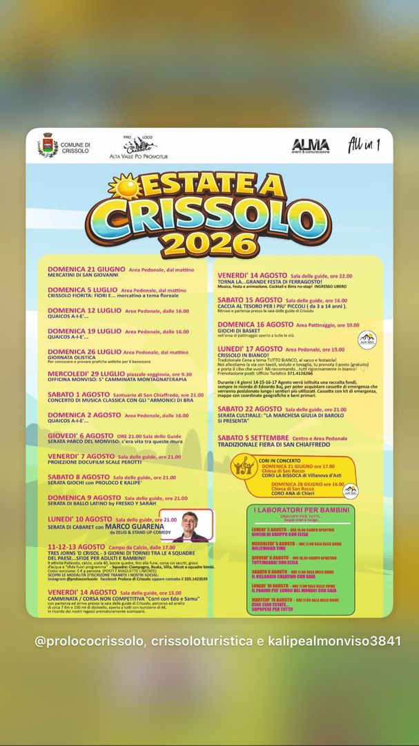 Locandina Camminata/Corsa Non Competitiva Corri con Edo e Samu - Pro Loco Crissolo