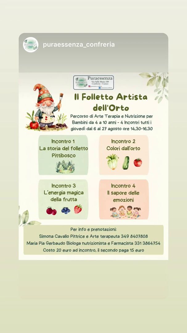 Locandina Colori dall'orto - Puraessenza