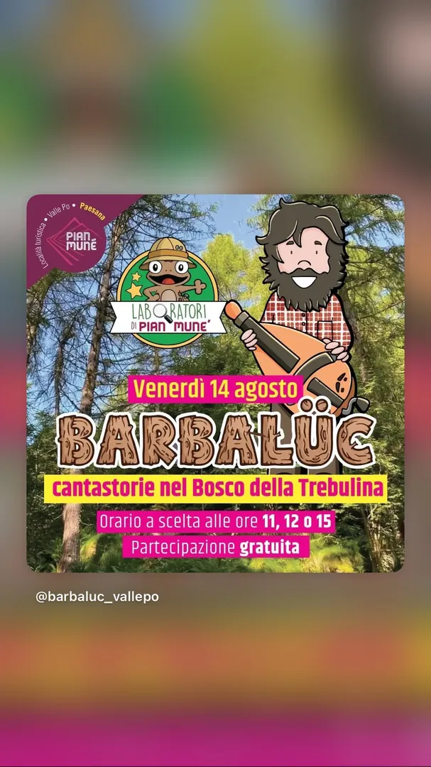 Locandina Barbalüc - Cantastorie nel Bosco della Trebulina