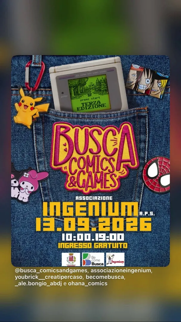 Locandina Busca Comics & Games - Associazione Ingenium A.P.S.