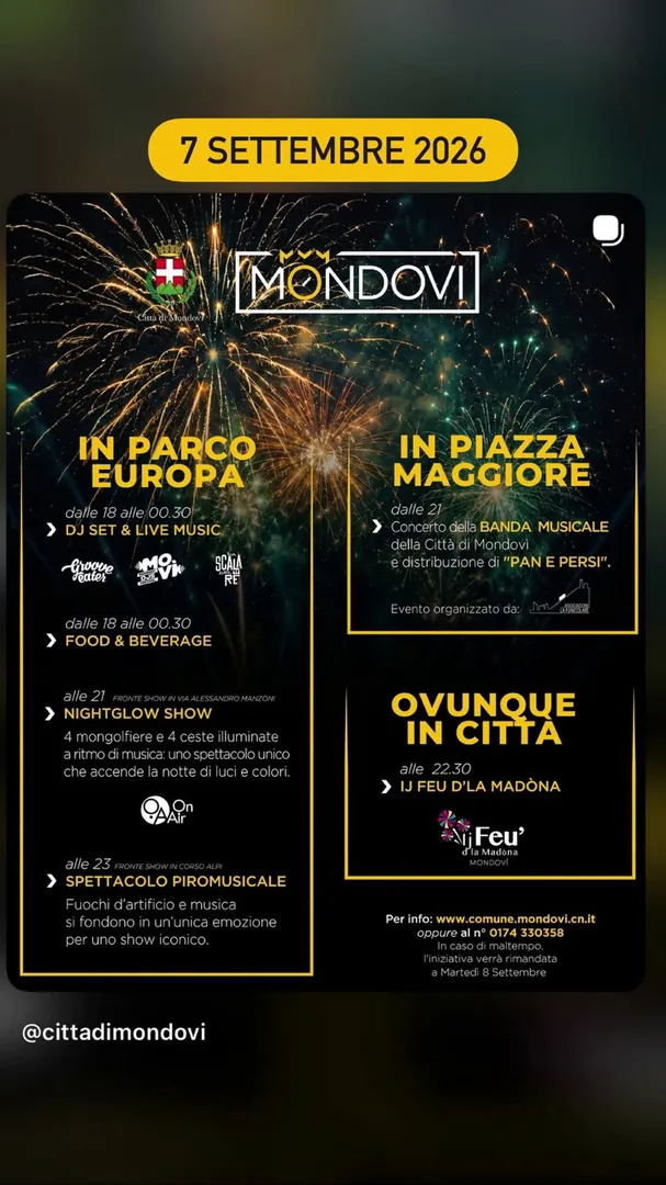 Locandina Festa della Città di Mondovì 2026