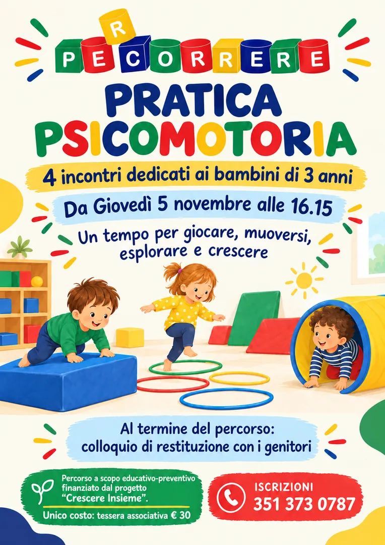 Locandina Pratica Psicomotoria - PERCORRERE APS
